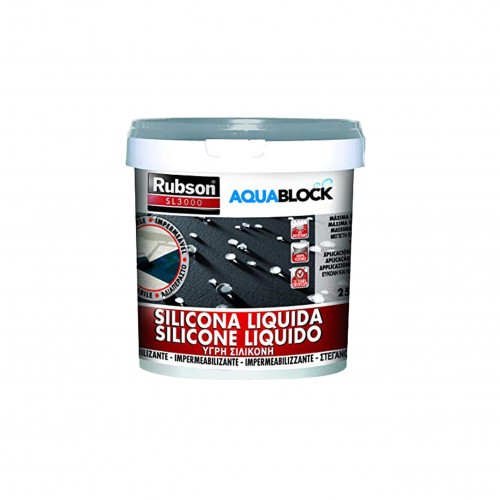 Silicona líquida Rubson Aquablock gris 1 kg