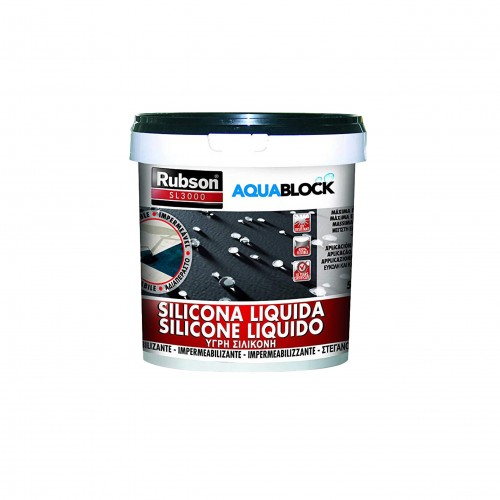 Silicona líquida Rubson Aquablock negro 5 kg