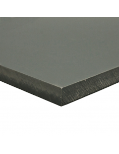 Placa PVC rígido gris RAL 7011 2000x1000 mm